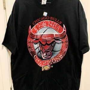 Chicago Bulls 1998 NBA Champions Black T-Shirt Size XL